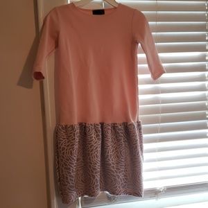 Girls dress, grey/peach